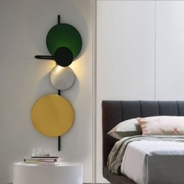 Moderna lampada da parete circolare lampada da parete colorata illuminazione per la casa illuminazione da comodino