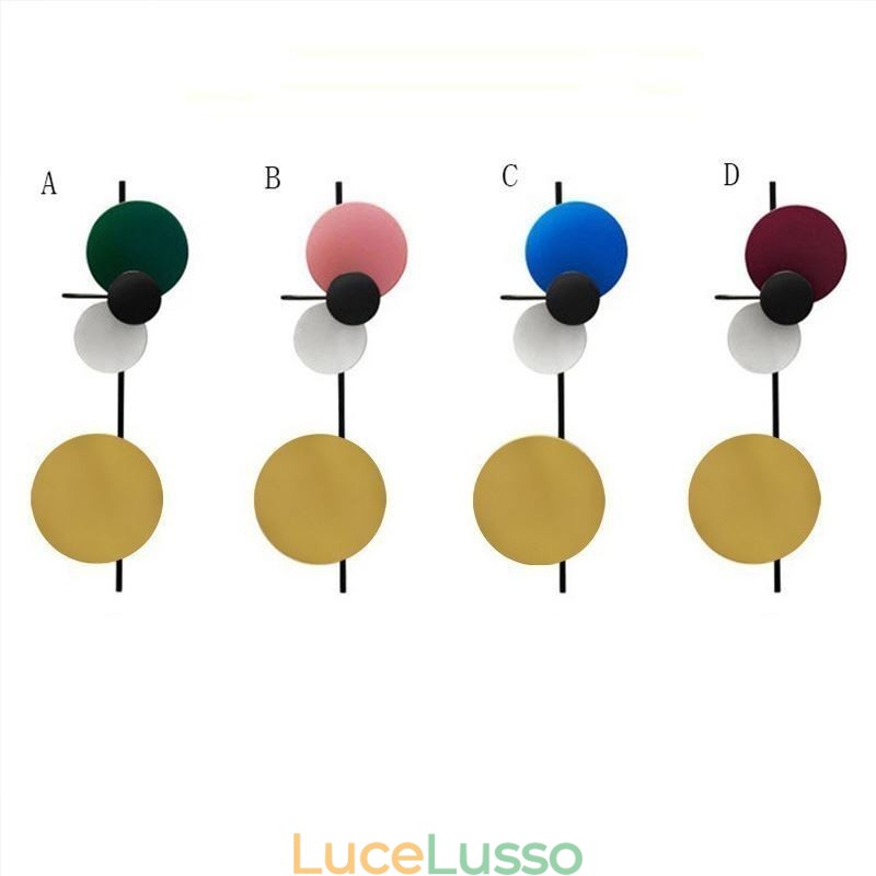 Moderna lampada da parete circolare lampada da parete colorata illuminazione per la casa illuminazione da comodino