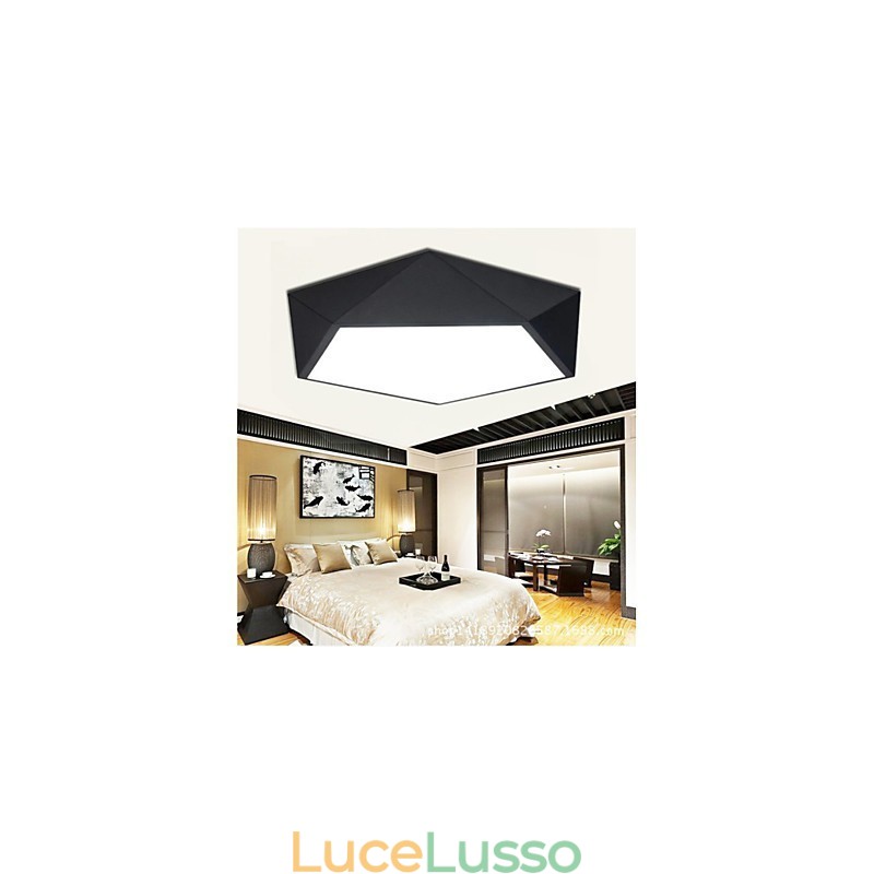 Luci da soffitto moderne da notte montate, colore bianco caldo + bianco