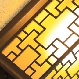 Applique da parete cinese per esterni, lampada da parete con griglia per finestra impermeabile