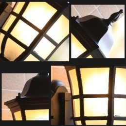 Applique da parete europea retrò luce esterna singola testa impermeabile luce da parete in vetro smerigliato