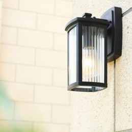Moderna semplice luce esterna impermeabile colonna quadrata applique da parete cortile corridoio