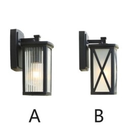 Moderna semplice luce esterna impermeabile colonna quadrata applique da parete cortile corridoio