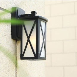 Moderna semplice luce esterna impermeabile colonna quadrata applique da parete cortile corridoio