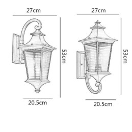 Moderna luce esterna impermeabile Gazebo Applique Cortile Corridoio Giardino Balcone