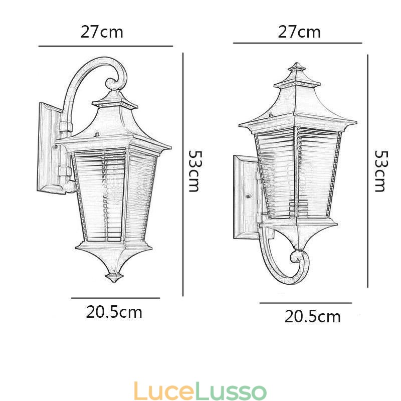 Moderna luce esterna impermeabile Gazebo Applique Cortile Corridoio Giardino Balcone