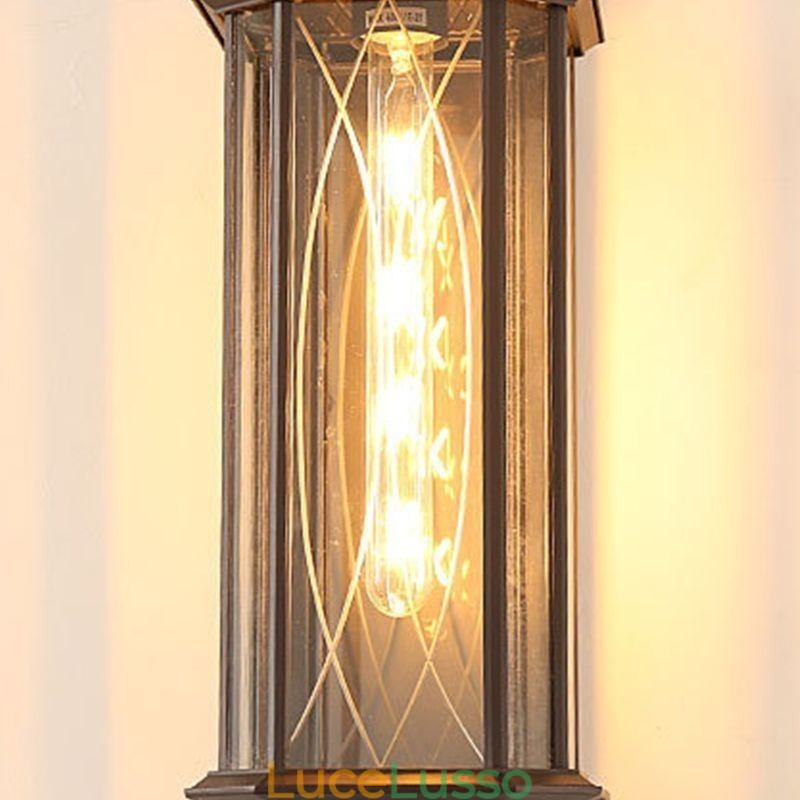 Applique da parete cinese per esterni con testa singola, impermeabile, a forma di streamer
