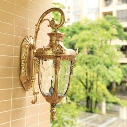 Lampada da parete europea per esterni impermeabile a testa singola, per cortile, corridoio, giardino