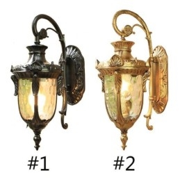 Lampada da parete europea per esterni impermeabile a testa singola, per cortile, corridoio, giardino
