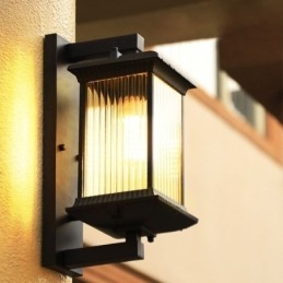 Luce esterna cinese Luce da parete in vetro impermeabile Cortile Corridoio Giardino Balcone