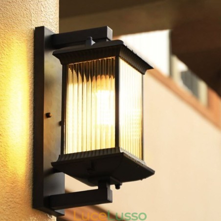 Luce esterna cinese Luce da parete in vetro impermeabile Cortile Corridoio Giardino Balcone Luce esterna cinese Luce da parete in vetro impermeabile Cortile Corridoio Giardino Balcone