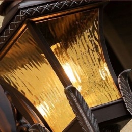 Lampada da parete in vetro impermeabile a testa singola cinese per esterni, corridoio del cortile