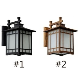 Lampada da parete a forma di padiglione impermeabile in stile cinese per esterni, da giardino, balcone