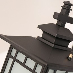 Lampada da parete a forma di padiglione impermeabile in stile cinese per esterni, da giardino, balcone