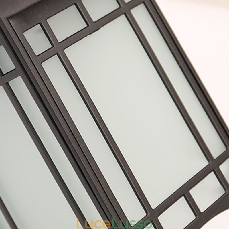 Lampada da parete a forma di padiglione impermeabile in stile cinese per esterni, da giardino, balcone