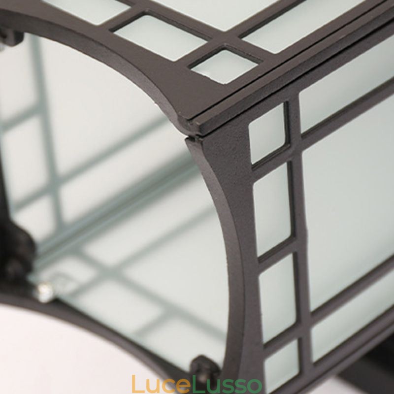 Lampada da parete a forma di padiglione impermeabile in stile cinese per esterni, da giardino, balcone