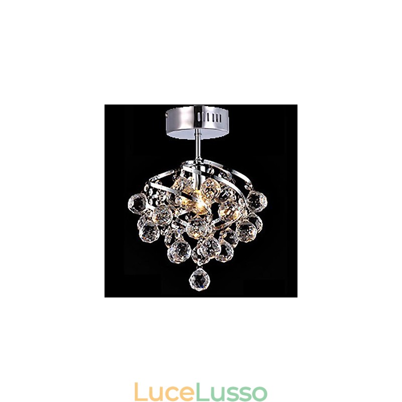 Moderno Contemporaneo Tradizionale Classico Country Cristallo Cromato Lampadario di Cristallo Luce Pendente