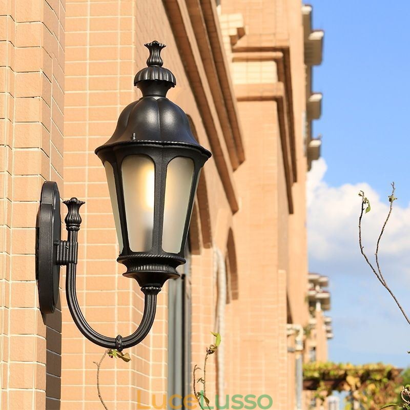 Moderna semplice luce esterna impermeabile prugna fiore parete luce cortile corridoio giardino