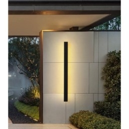 Applique da parete moderna e contemporanea lunga per esterni, applique da parete IP 44 per veranda, patio, giardino