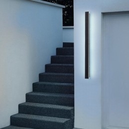 Applique da parete moderna e contemporanea lunga per esterni, applique da parete IP 44 per veranda, patio, giardino