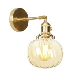 Applique moderna Bean con paralume in vetro sferico