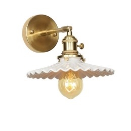 Applique moderna con paralume in ceramica