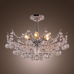 Lussuoso lampadario di cristallo con lampadario a sospensione a 6 luci