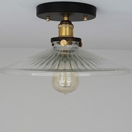 Lampada da tavolo industriale retrò da campagna americana, lampada da soffitto 110V, spirale, vetro trasparente, decorazione per la casa, illuminazione