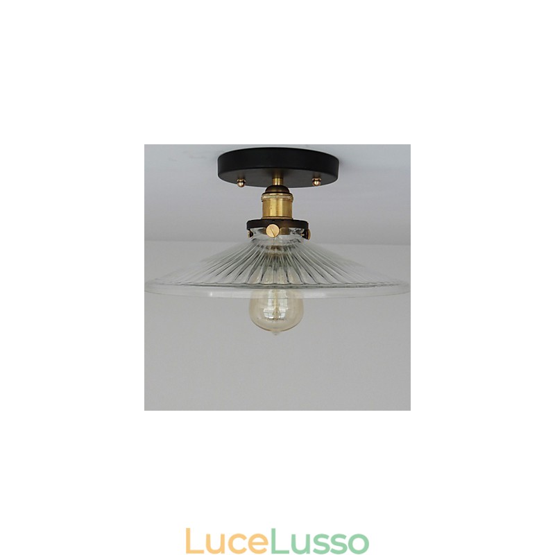 Lampada da tavolo industriale retrò da campagna americana, lampada da soffitto 110V, spirale, vetro trasparente, decorazione per la casa, illuminazione