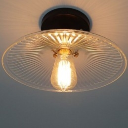Lampada da tavolo industriale retrò da campagna americana, lampada da soffitto 110V, spirale, vetro trasparente, decorazione per la casa, illuminazione