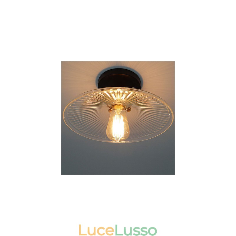 Lampada da tavolo industriale retrò da campagna americana, lampada da soffitto 110V, spirale, vetro trasparente, decorazione per la casa, illuminazione