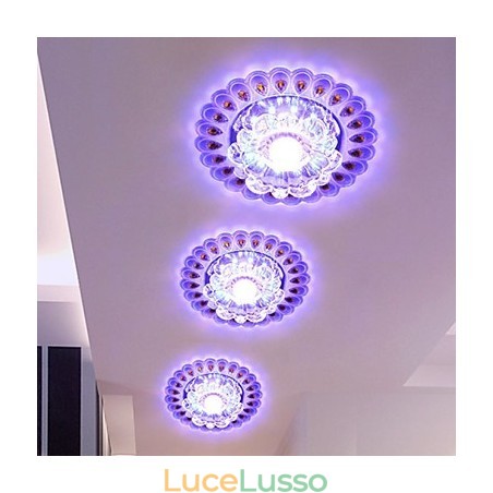 Lampada da soffitto in cristallo Faretto SMD 3W Lampada creativa Tubo luminoso Luce colorata Cupola luminosa Lampada da soffitto in cristallo Faretto SMD 3W Lampada creativa Tubo luminoso Luce colorata Cupola luminosa