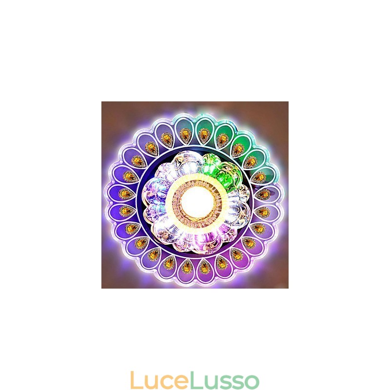 Lampada da soffitto in cristallo Faretto SMD 3W Lampada creativa Tubo luminoso Luce colorata Cupola luminosa