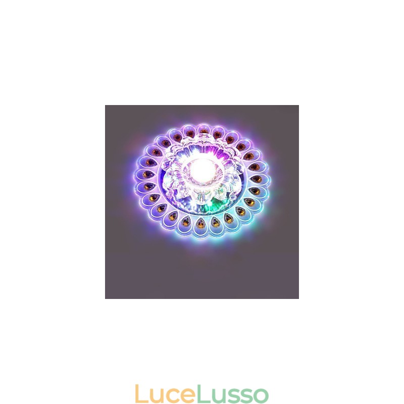 Lampada da soffitto in cristallo Faretto SMD 3W Lampada creativa Tubo luminoso Luce colorata Cupola luminosa