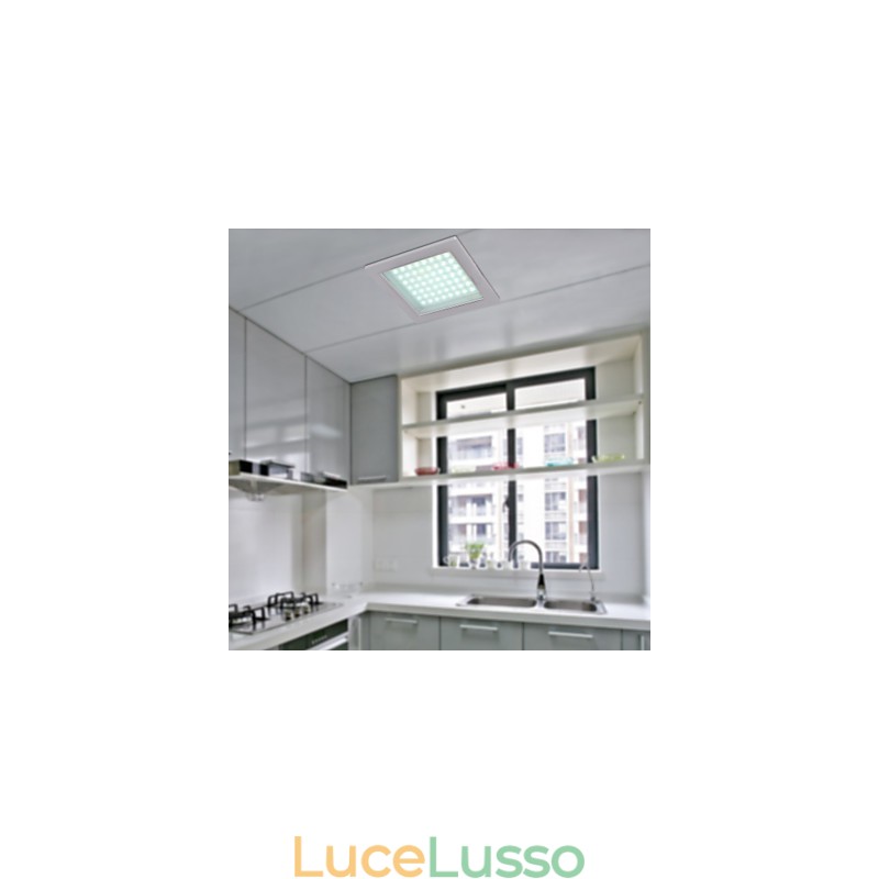 Moderne luci da incasso a forma quadrata