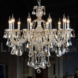 Lampada a sospensione color cristallo Cognac Cristallo Moderno Contemporaneo Tradizionale Classico Retro Lanterna Country