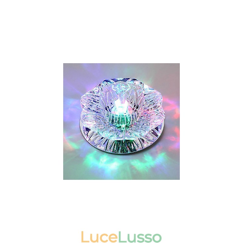 Lampada da soffitto in cristallo Faretto SMD 3W Lampada creativa Tubo luminoso Luce colorata Cupola luminosa