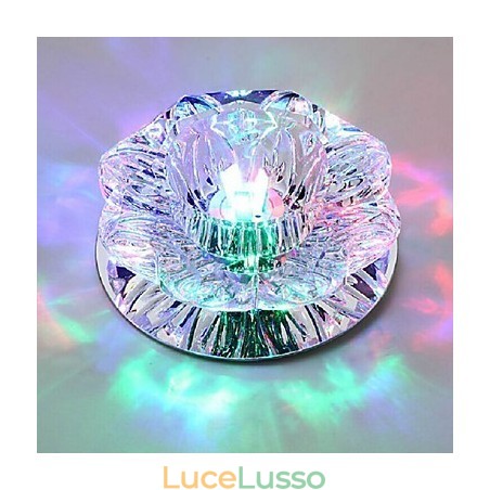 Lampada da soffitto in cristallo Faretto SMD 3W Lampada creativa Tubo luminoso Luce colorata Cupola luminosa