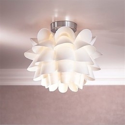 Lampada da soffitto a forma di fiore bianco, 1 luce, lampada a sospensione