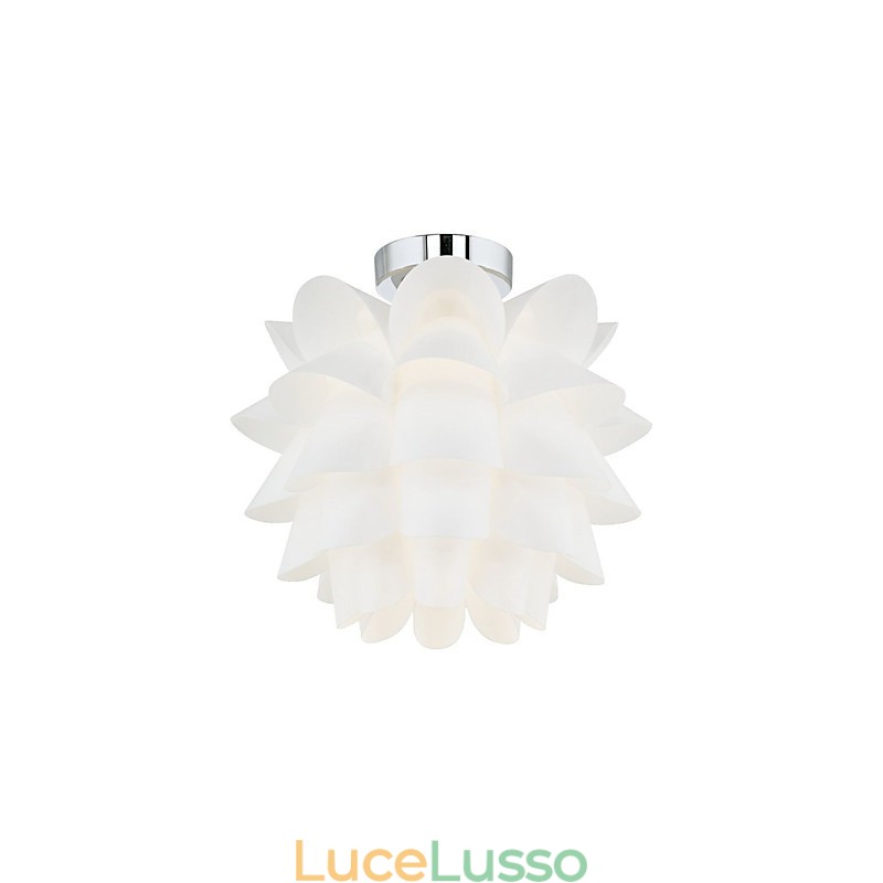 Lampada da soffitto a forma di fiore bianco, 1 luce, lampada a sospensione