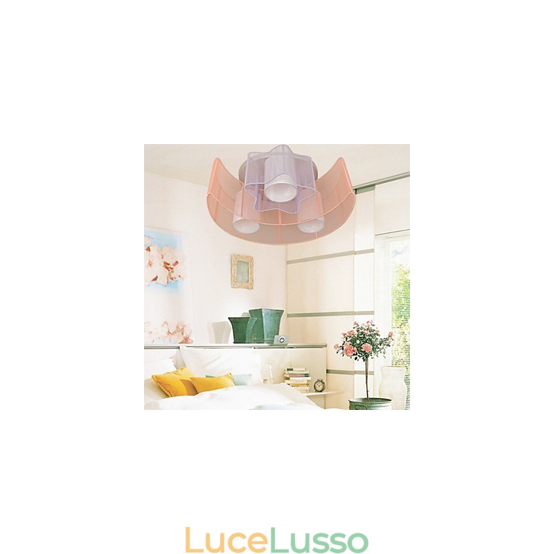 Disegno Linea Romantica Stelle La Luna Assorbe Lampada a Cupola