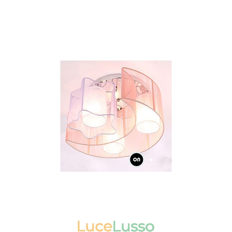 Disegno Linea Romantica Stelle La Luna Assorbe Lampada a Cupola