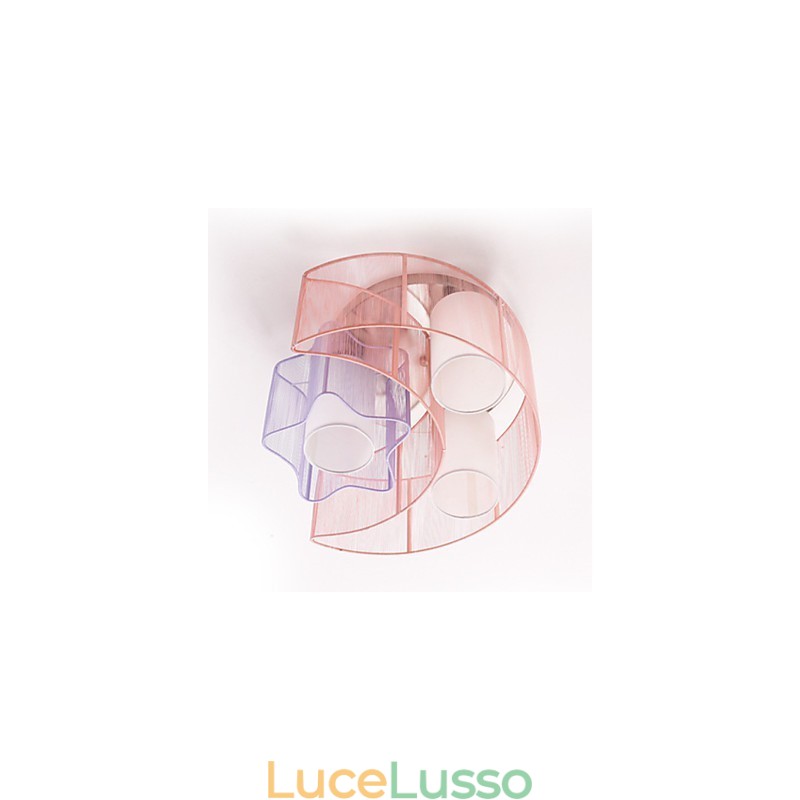 Disegno Linea Romantica Stelle La Luna Assorbe Lampada a Cupola