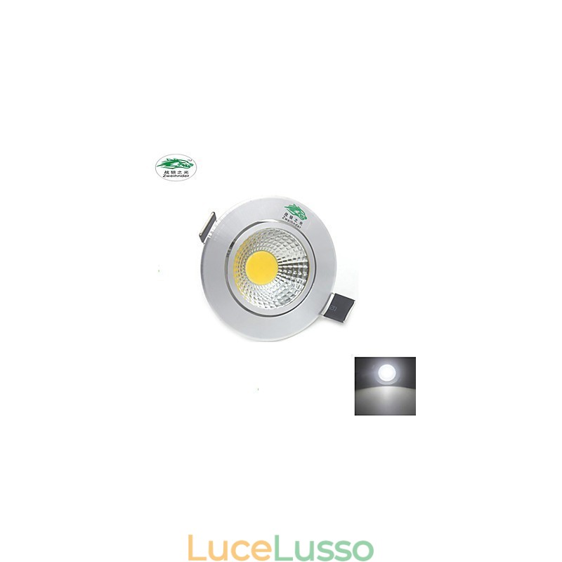 4 pezzi Zweihnder 3W 300Lm COB Lampada da soffitto Downlight Luce bianca calda