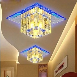 Mini lampada da soffitto in cristallo faretto SMD 3W lampada creativa tubo luce colorata colore quadrato cupola luce