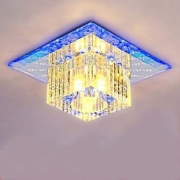 Mini lampada da soffitto in cristallo faretto SMD 3W lampada creativa tubo luce colorata colore quadrato cupola luce