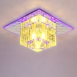 Mini lampada da soffitto in cristallo faretto SMD 3W lampada creativa tubo luce colorata colore quadrato cupola luce
