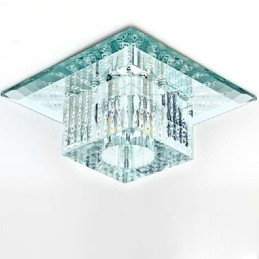 Mini lampada da soffitto in cristallo faretto SMD 3W lampada creativa tubo luce colorata colore quadrato cupola luce