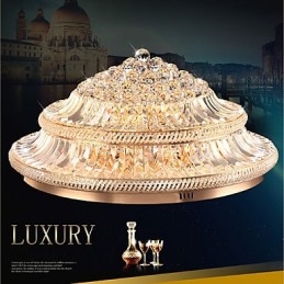 Moderna luce da soffitto in cristallo di lusso 9Moderna luce a cupola di assorbimento Diametro 80CM