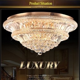 Moderna luce da soffitto in cristallo di lusso 9Moderna luce a cupola di assorbimento Diametro 80CM